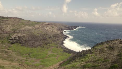 aerial of honokohau bay, maui, hawaii