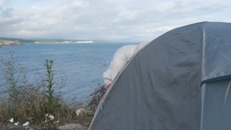 Camping-tent-in-seaside