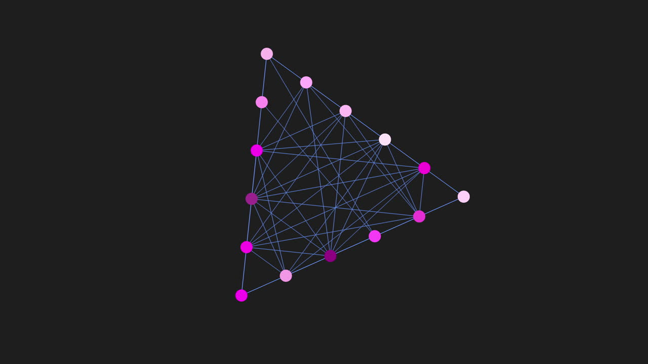 visualizando una red de personas conectadas por líneas y puntos