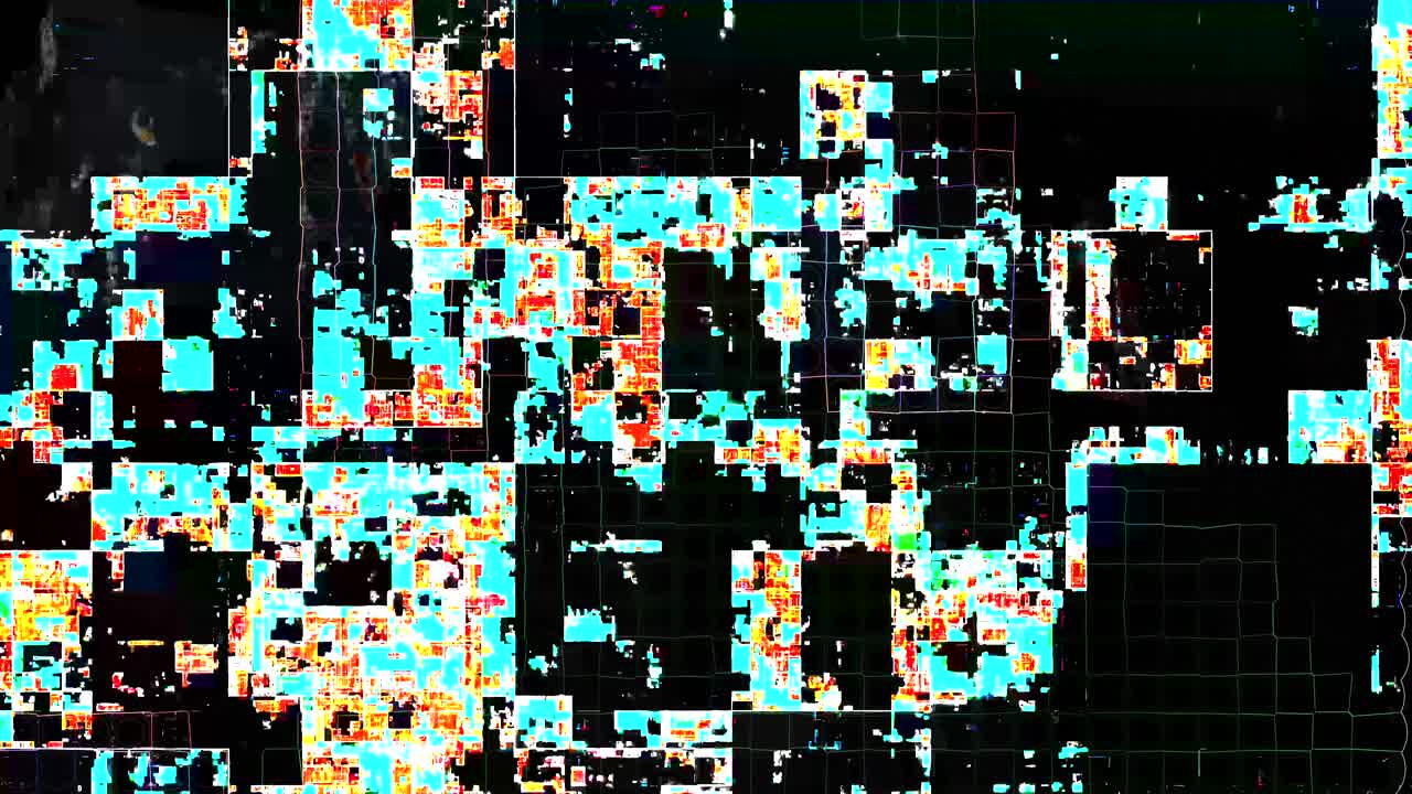 Abstract Geometric Glitch Art