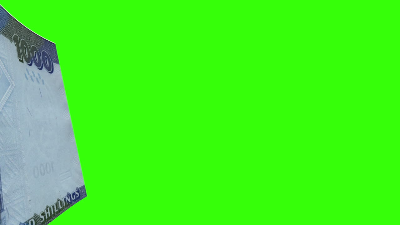 Tanzanian 1000 Shilling Banknote with Julius Nyerere Portrait and Green Screen Background