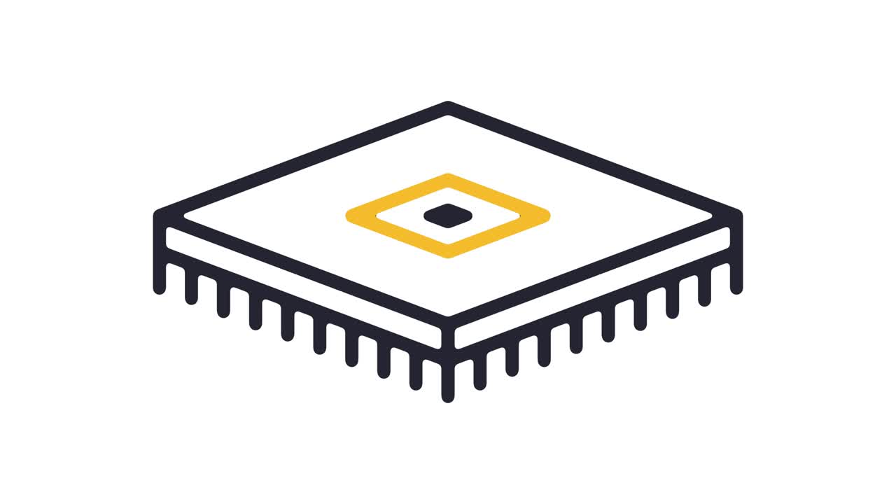 Smart Manufacturing Line Icon Animation with Alpha