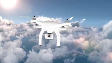 Drone-Volando-En-El-Cielo