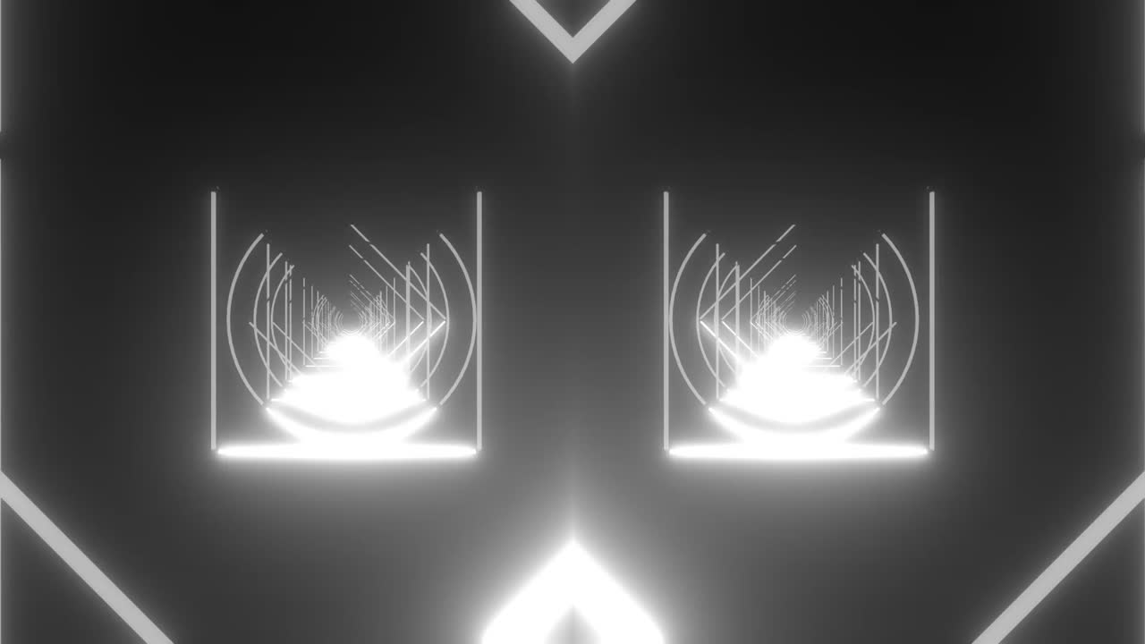 túnel geométrico de neón