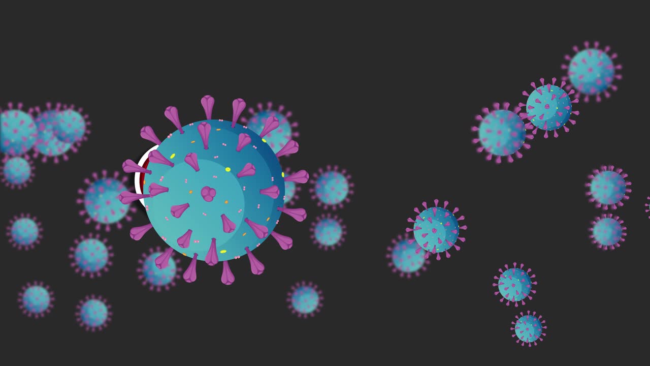 Visual representation of COVID-19 virus spread