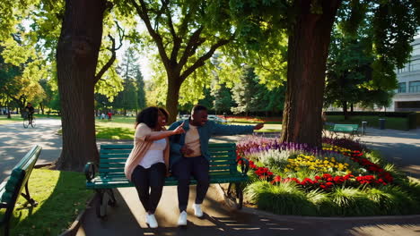 a couple enjoying a day in the park