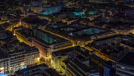 france night illumination paris living block roof top panorama 4k time lapse