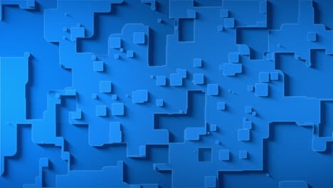 an animation of abstract, overlapping square shape layers that are fast-paced and randomly slide on top of each other, casting dramatic shadows over one another, creating a compelling 3d effect