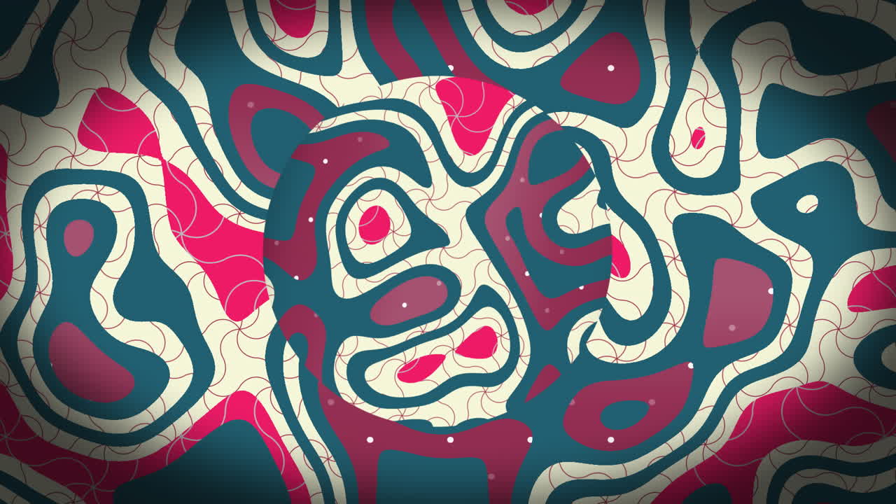 animación de formas hipnóticas y coloridas