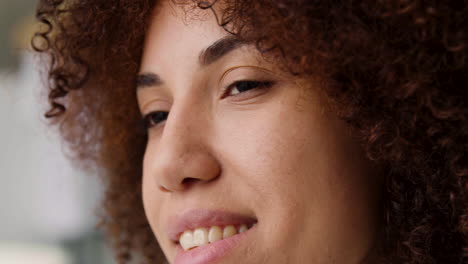 Close-up-view-of-woman-face