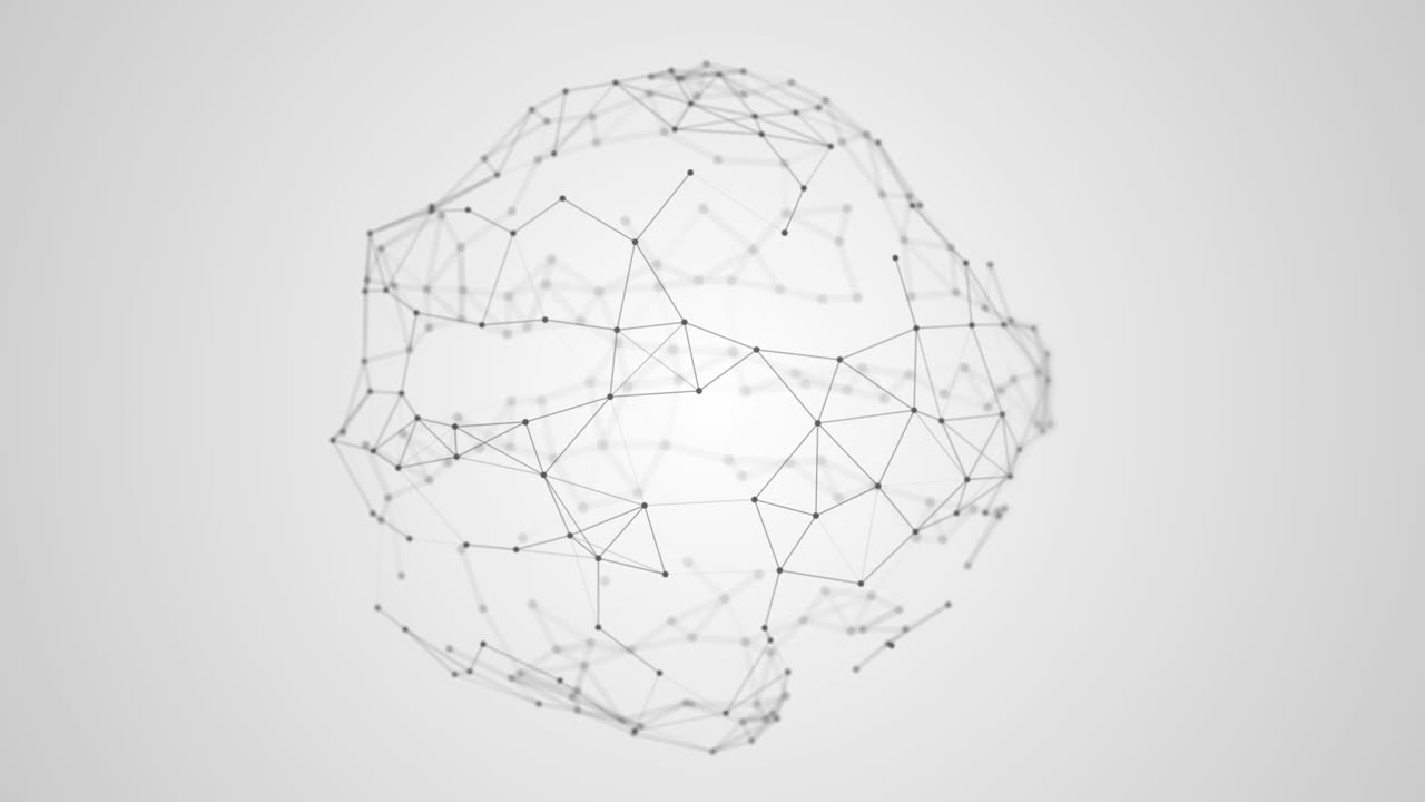 4K Moving lines dots and triangles Globe Sphere Abstract Geometric Loop background