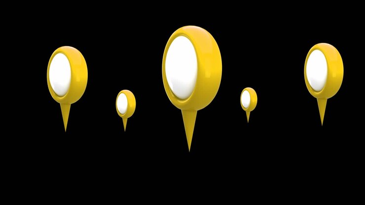 Map pin icons 4k