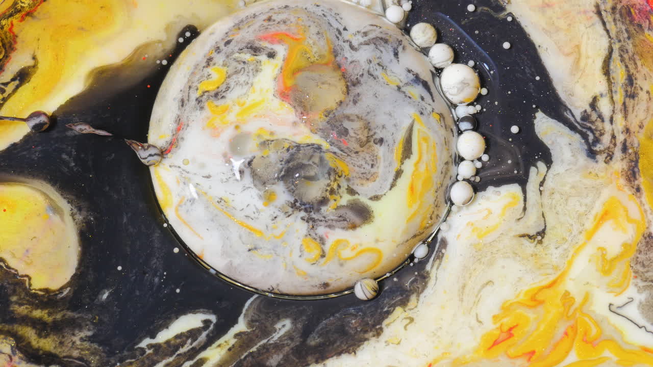 arte fluido abstracto con remolinos y burbujas