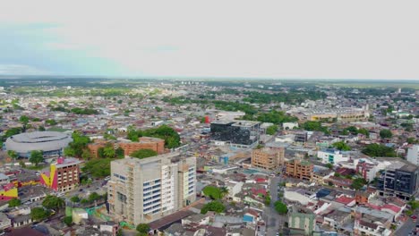 fly above villavicencio city - colombia