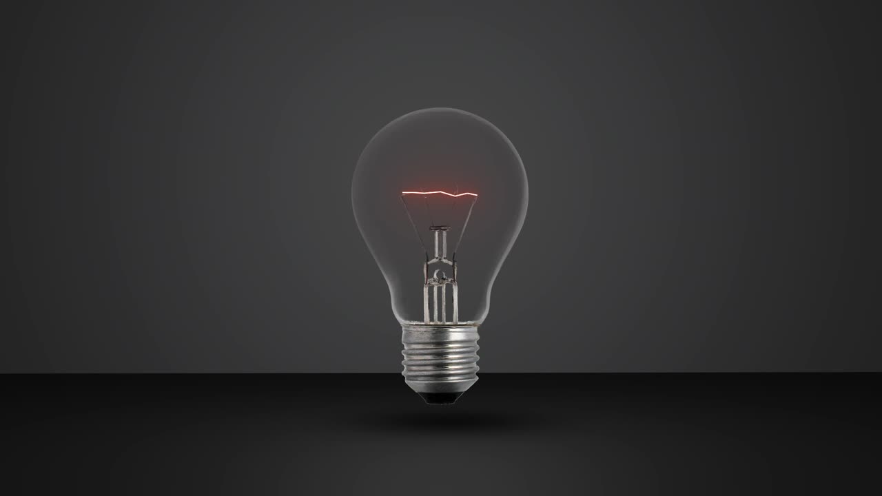 A bulb light ON and OFF, green energy conservation