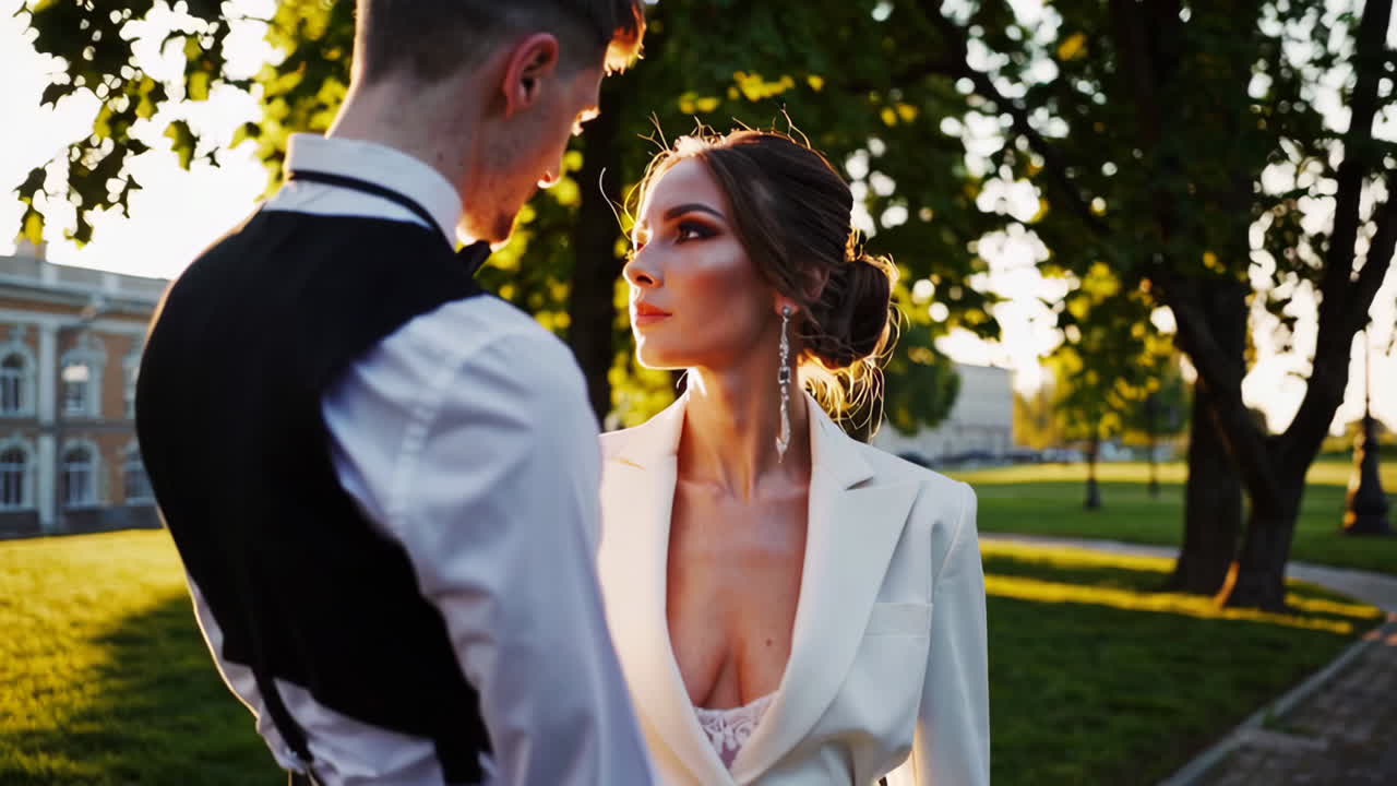 retrato de una pareja al atardecer