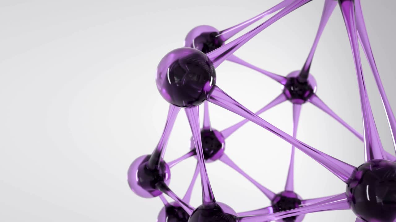 4 к абстрактные стеклянные молекулы.