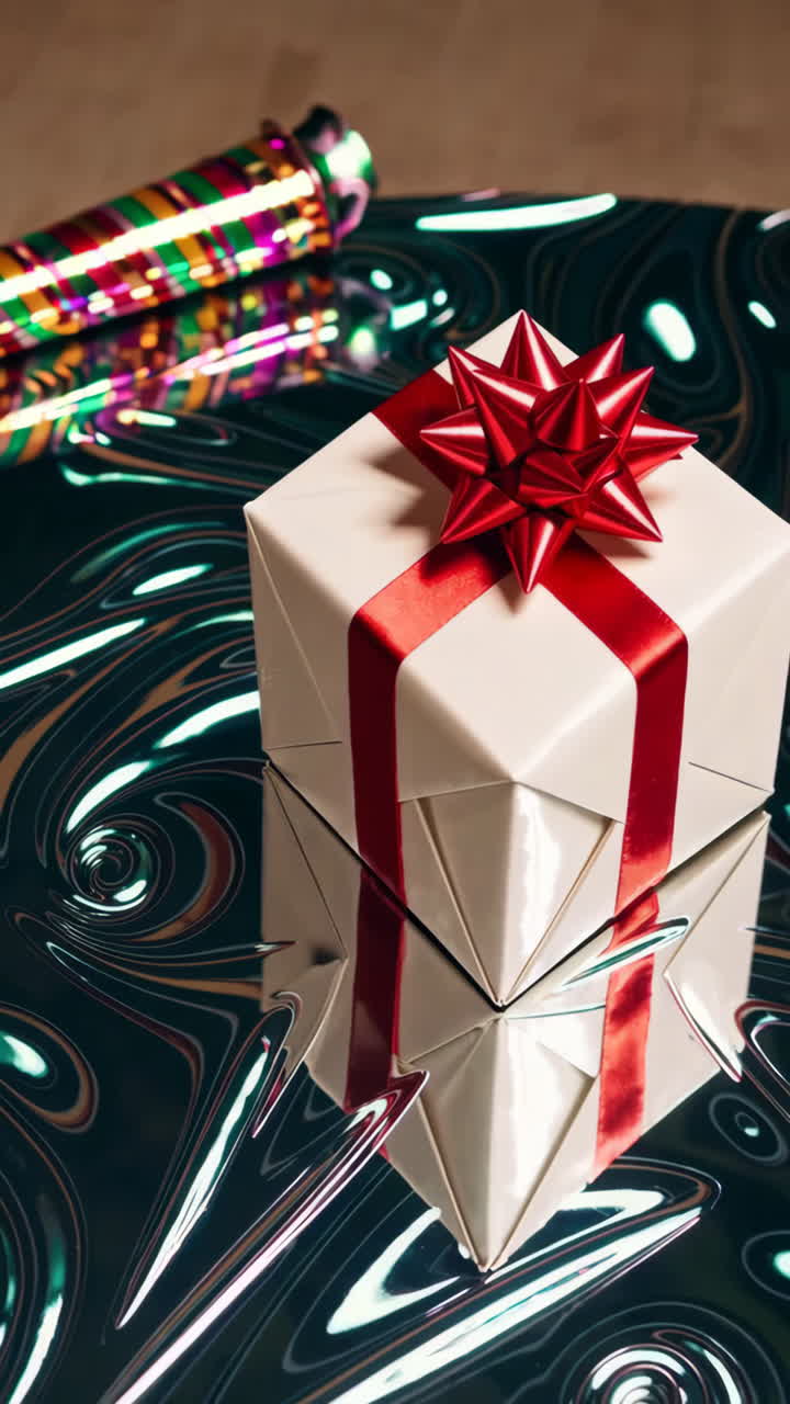 Gift with Festive Decorations