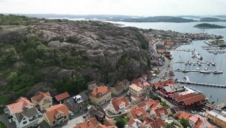 sobrevuelo de la ciudad - fjallbacka suecia