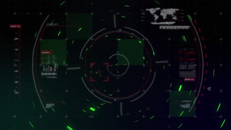 animation of scope, digital interface and statistics recording