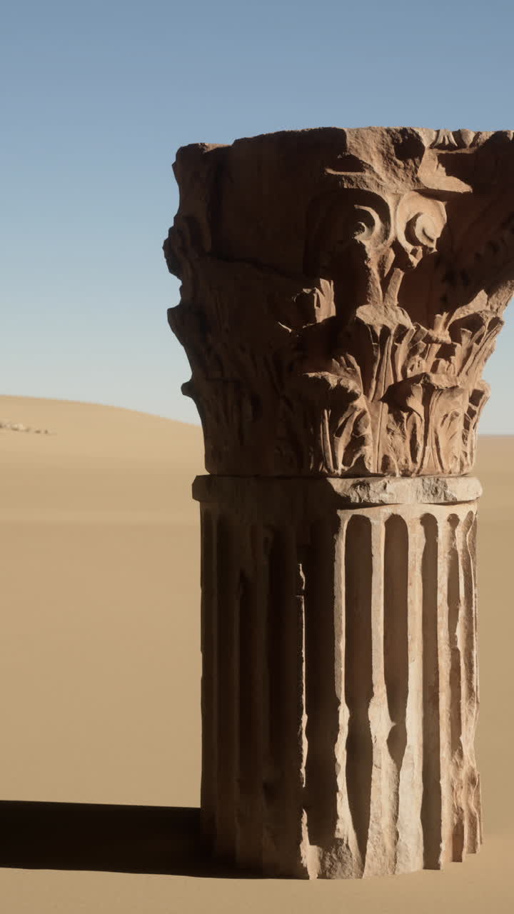 antigua columna en el desierto