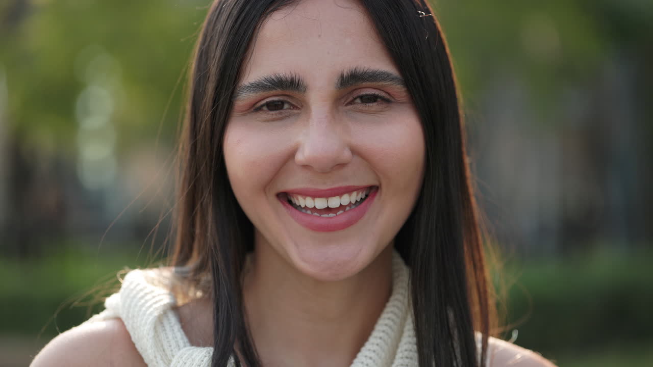 retrato de una mujer sonriente