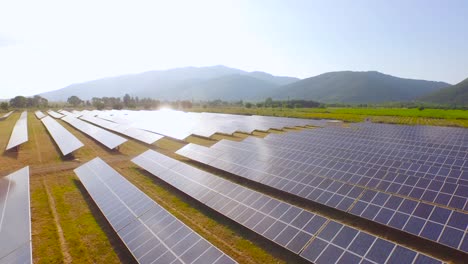 solar panel farm in a rural landscape