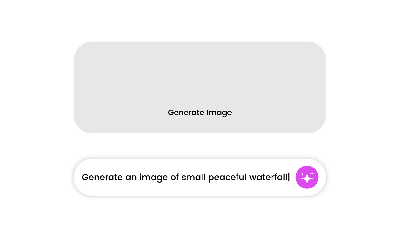 Compila il prompt per generare un'immagine utilizzando l'animazione AI isolata su sfondo bianco