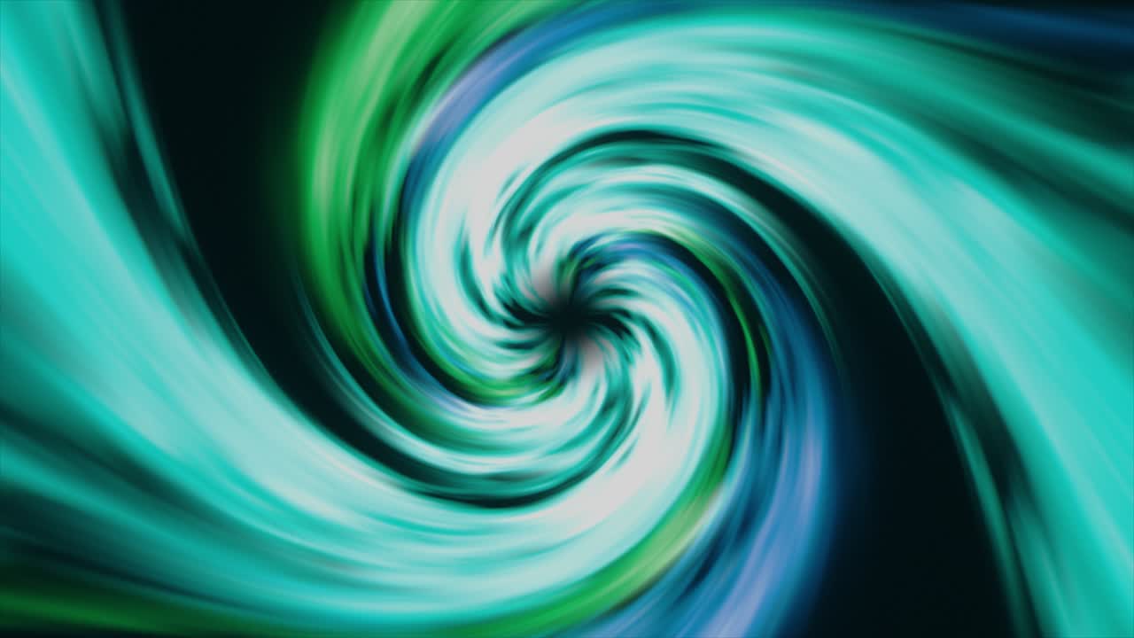Abstract background. Bright swirl. The concept of space - time. Blue green color. 3d animation.