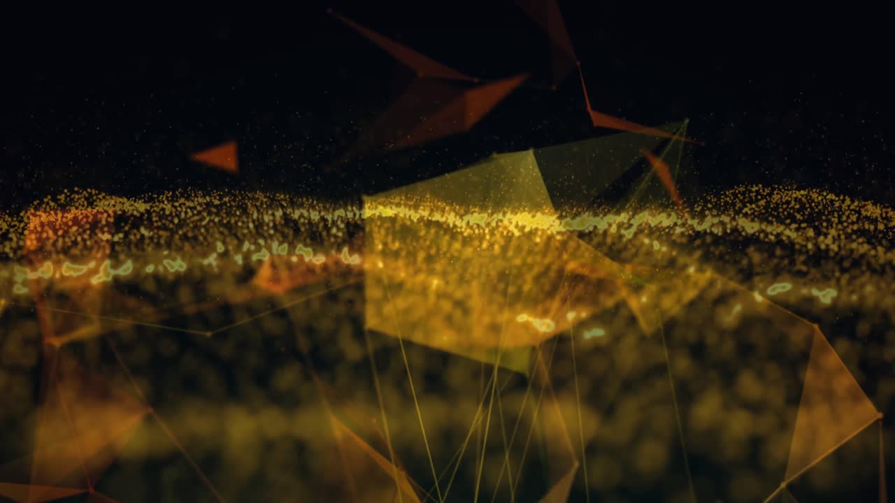 검은 바탕에 빛과 기하학적 모양의 애니메이션