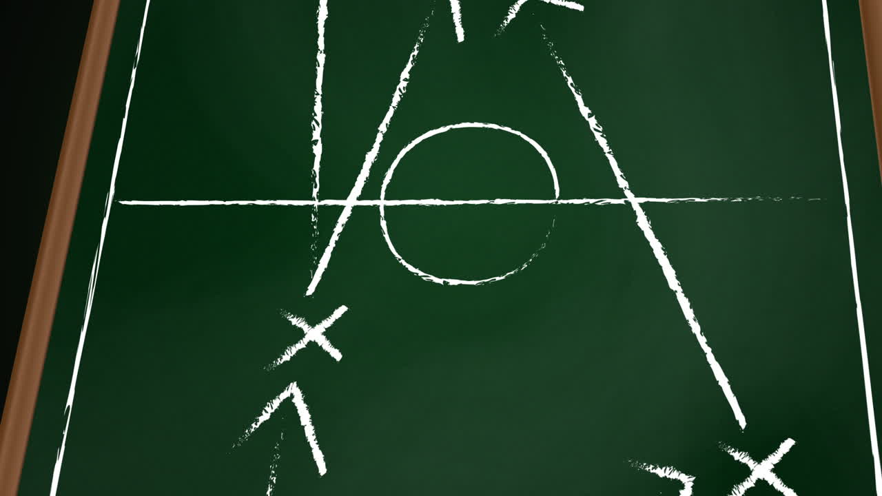 게임 플랜과 스포츠 필드의 애니메이션