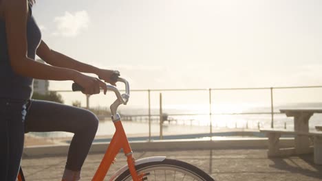 couple with bicycle in the beach 4k