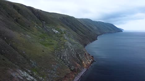 Aerial-view-of-San-Clemente-island,-east-side