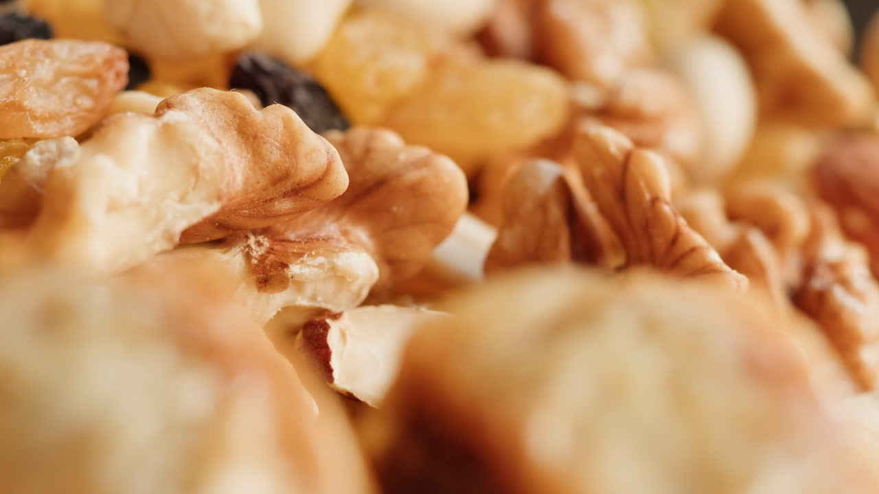 Close-up of Mixed Nuts and Dried Fruit