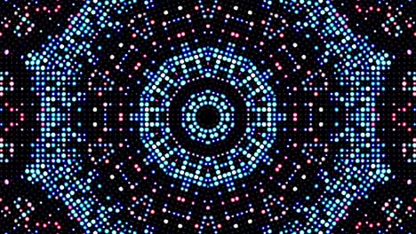 movimiento de onda de línea, forma de círculo colorido, sobre un fondo negro