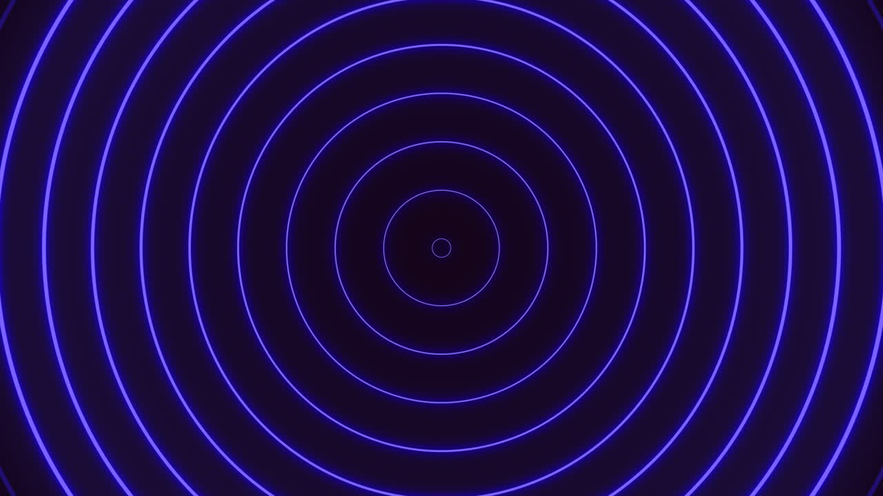 Dynamic black and blue circular pattern with central white circle