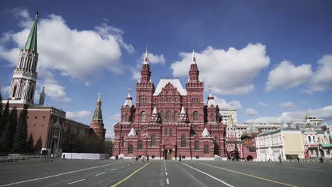 historical museum and other buildings in moscow, russia