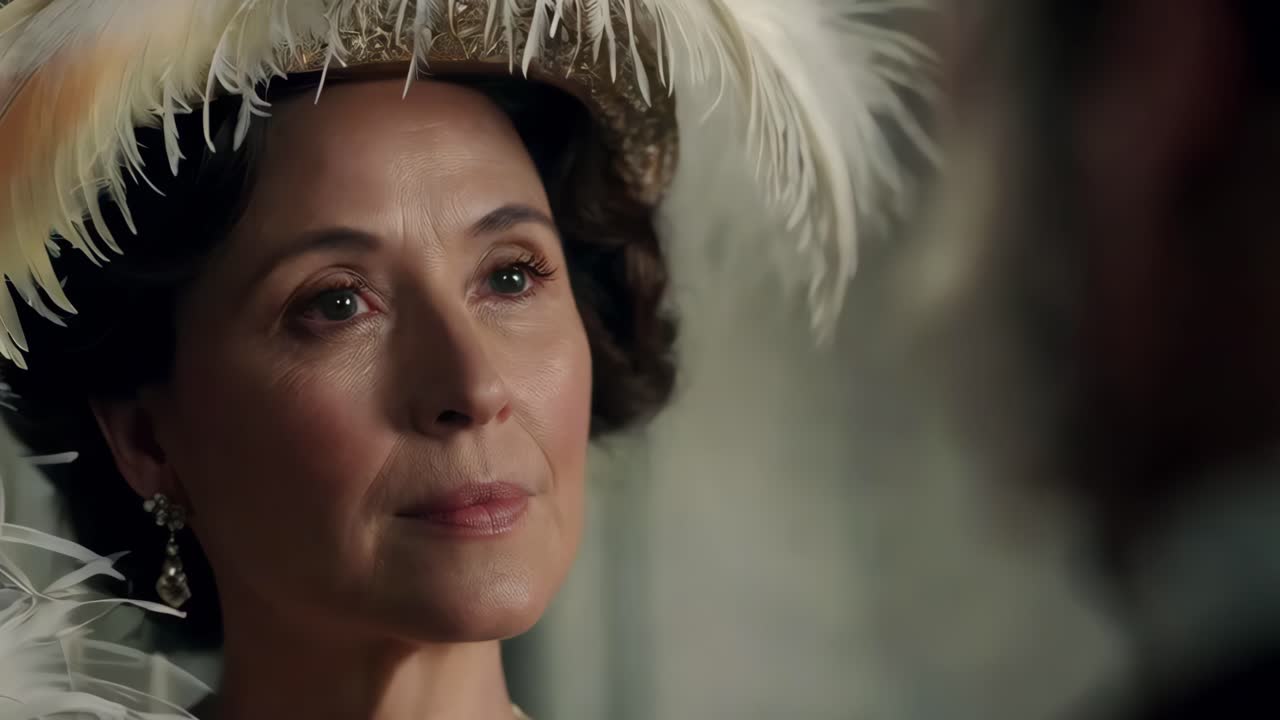 Elegant Woman in Edwardian Fashion