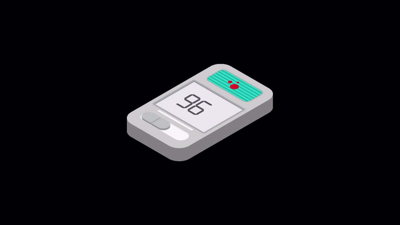 Animated Pulse Oximeter Displaying Blood Oxygen Saturation Level