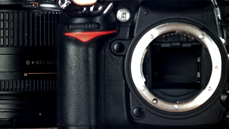 Close Up of DSLR Camera Shutter Mechanism Opening and Closing
