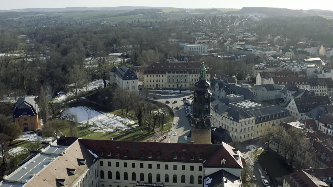 imágenes aéreas de drones de weimar en un soleado día de primavera
