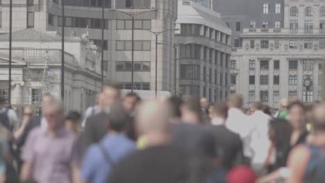 busy city commuters and public