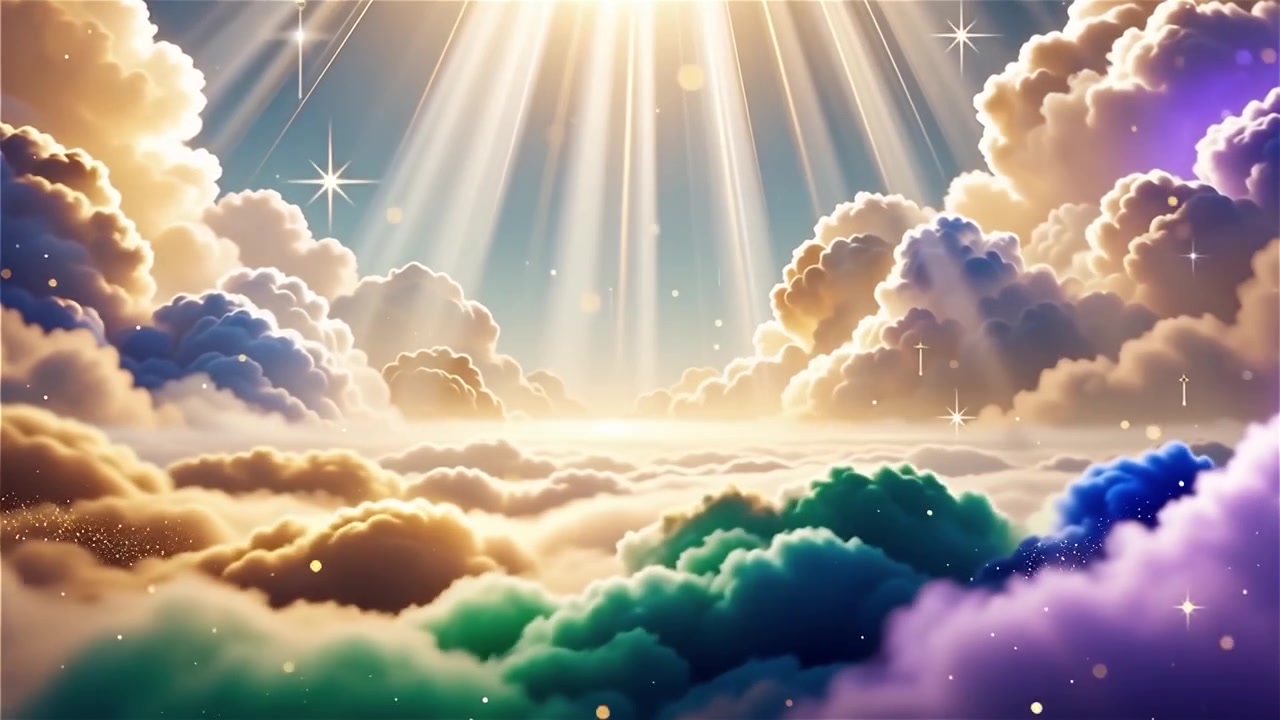 Christian Heavenly Light Worship Background