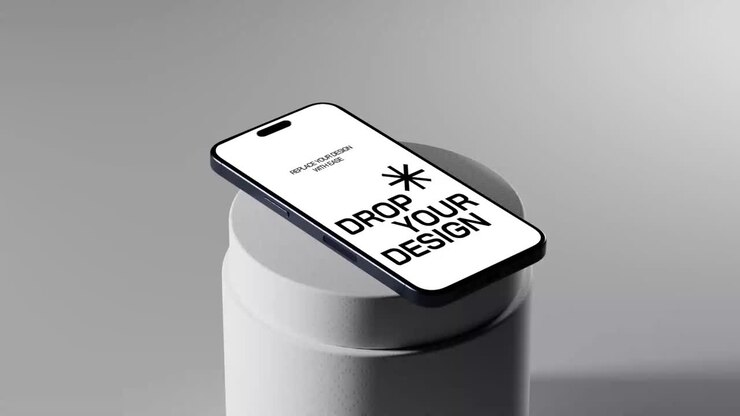 Maqueta de pantalla de teléfono móvil