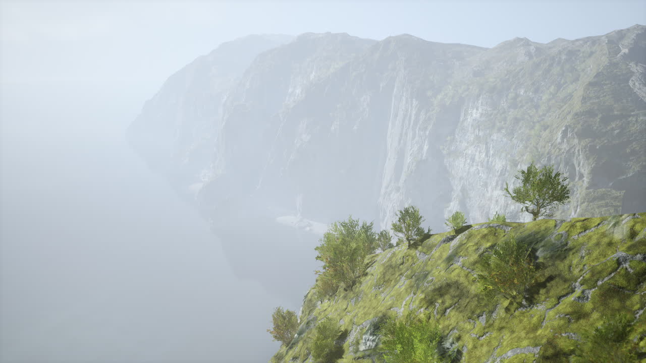 impresionante vista aérea de una costa montañosa
