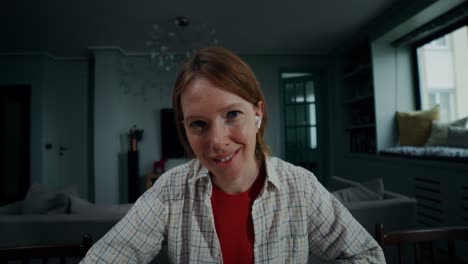 woman on a video call