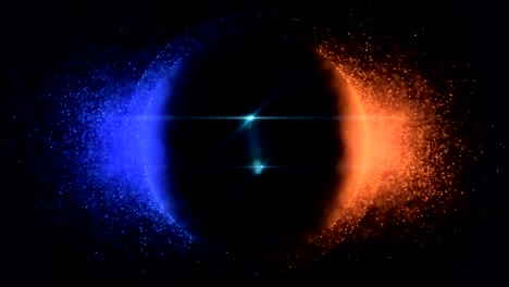 partículas brillantes de la esfera