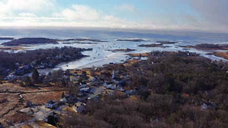 visión general de la marsopa del cabo maine cerca de kennebunkport