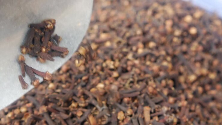 Dried Cloves Being Scooped