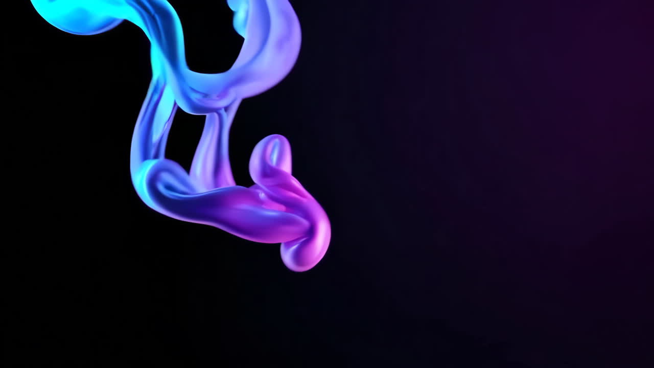 Abstract Colorful Ink Flow